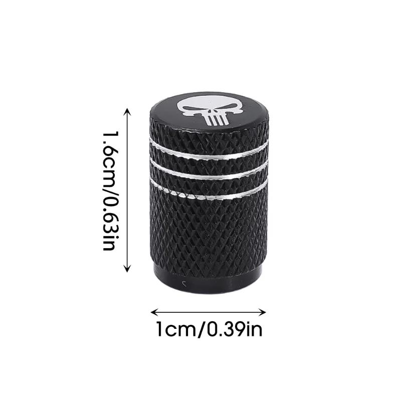 4 шт./упак. креативные колпачки для автомобильных шин с логотипом в виде черепа - крышка из алюминиевого сплава с герметизирующей прокладкой, аксессуары, инструменты, новые