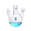 Slanted Three-Neck Round Bottom Flask, High Borosilicate Glass