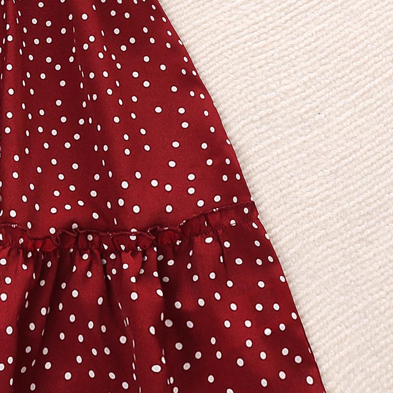 Одежда для девочек 7-12 лет Летние платья Винтажные платья принцессы в горошек с коротким рукавом Платья принцессы для больших детей Платья для вечеринок