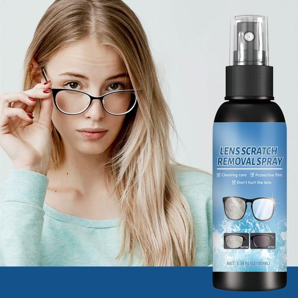 100ML Eyeglass Scratch Removal Spray Anti Fog Sunglasses Cleaning Solution Spray  For Eyeglasses