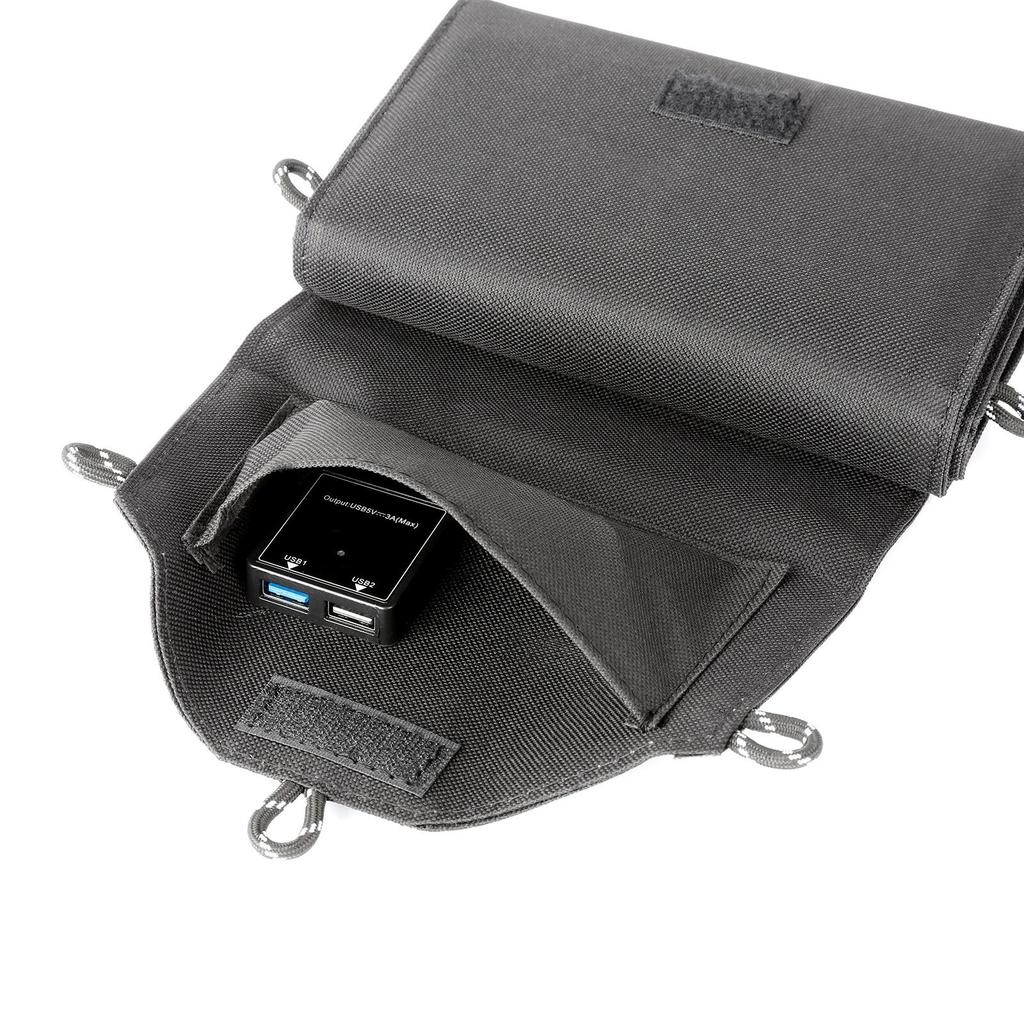 20W Foldable Monocrystalline Solar Panel with Dual USB for Camping & Phone Charging