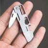 NEW Outdoors Titanium Alloy Mini Multifunctional Folding Pry Bar Key Screwdriver Pendant Wrench Bottle Opener Express EDC Tool