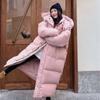 2025 Warm Winter Pink Hooded Long Parka Chaqueta Thick Windproof Overcoat Casual Snow Wear Cotton Padded Women New