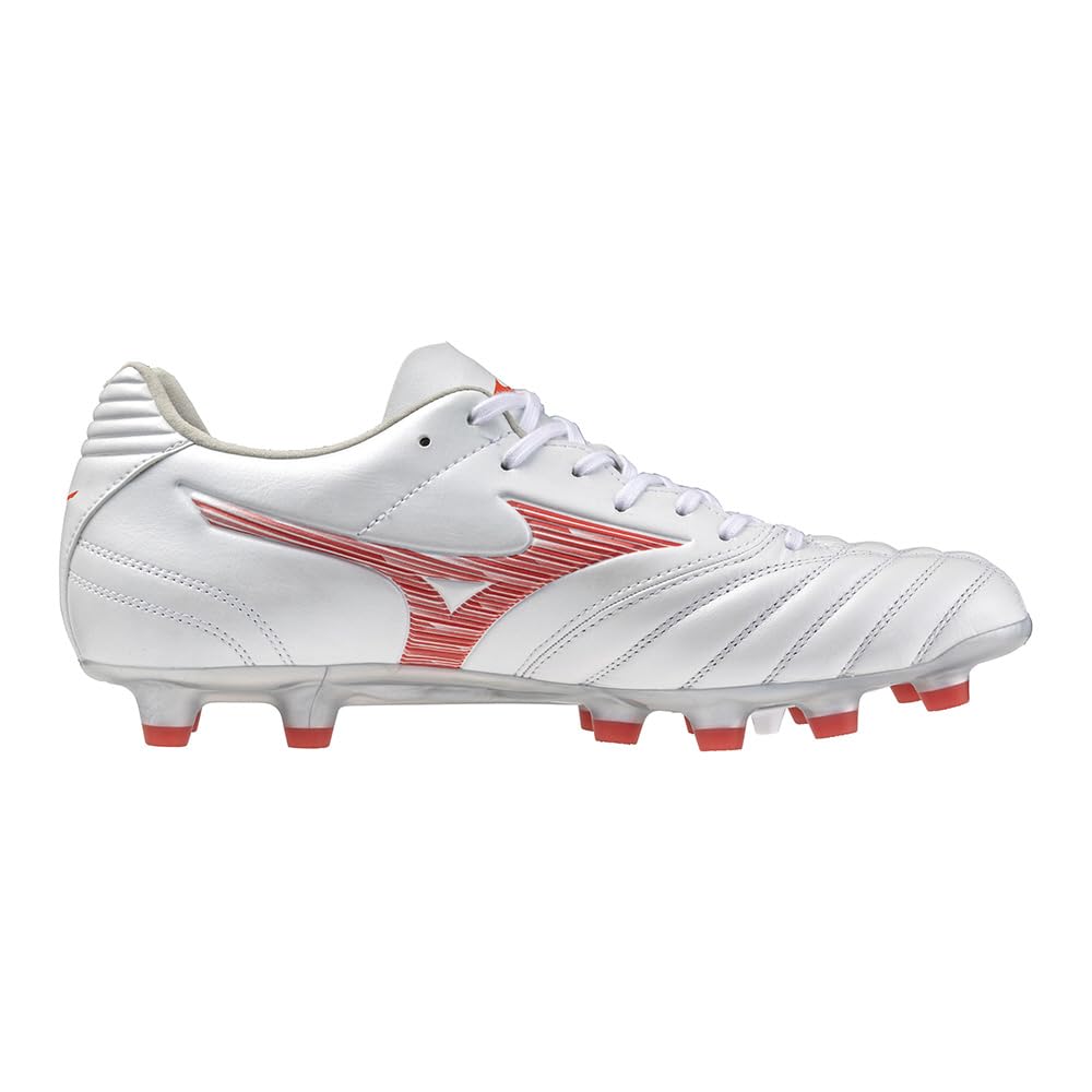 Mizuno Футбольные бутсы Monarcida NEO 3 WIDE PRO, клубный белый x 3E, футбол, широкие, легкие, красные, 24.0 см,