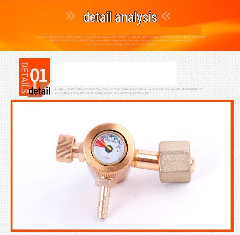 Industrial Argon Arc Welding Regulator: Shockproof Pressure Reducing Valve with Argon Gas Meter