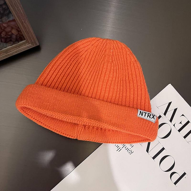 Solid Color Ntrx Letter Pattern Knit Beanie With Warmth For Winter Casual Wear