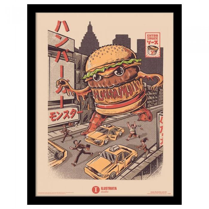 Ilustrata Burgerzilla Framed Poster