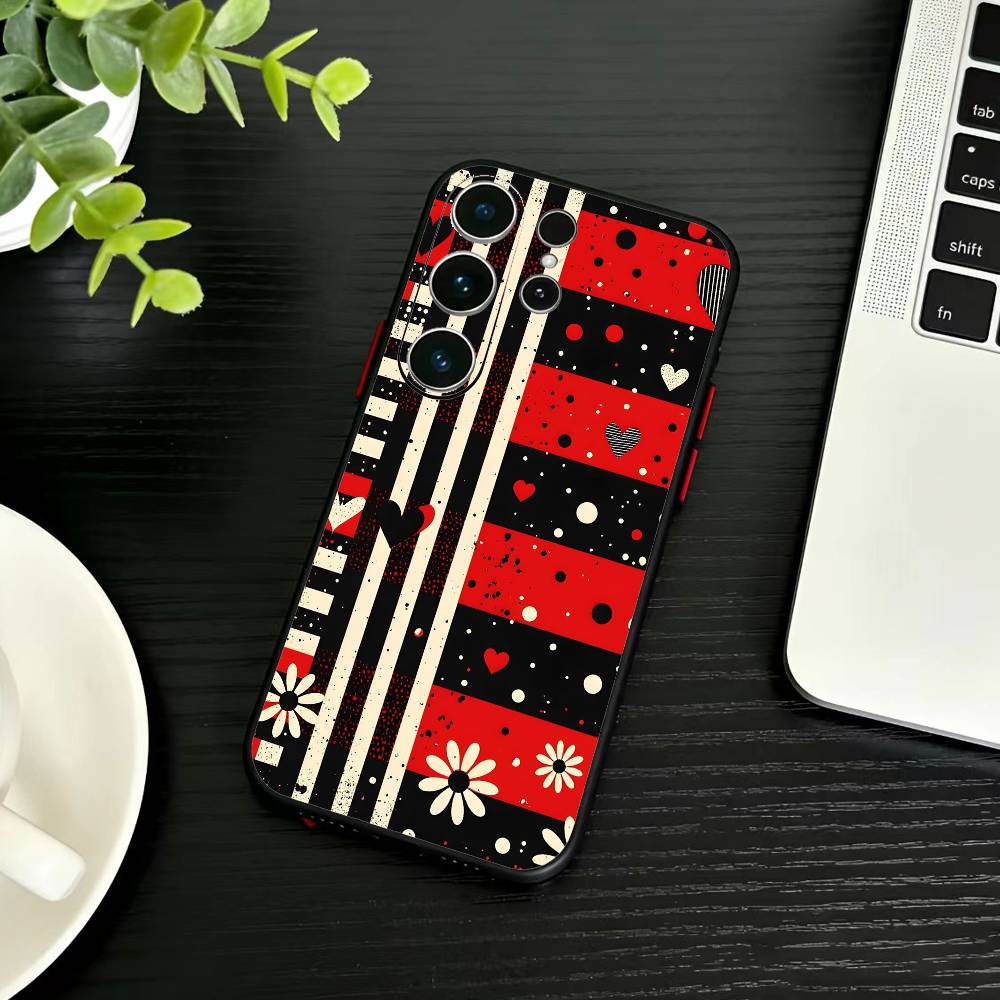 Y2k I-INS Graffiti Phone Case For Samsung S26,S25,S24,S23,S22,S21,S20,S30,Ultra,Plus,Fe,Note,5G Black Cover