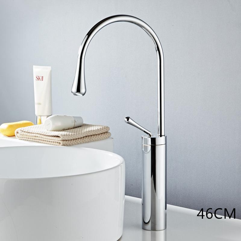 Матовый золотой медный светильник, роскошная раковина, вращающаяся раковина, кран для горячей и холодной воды для ванной комнаты