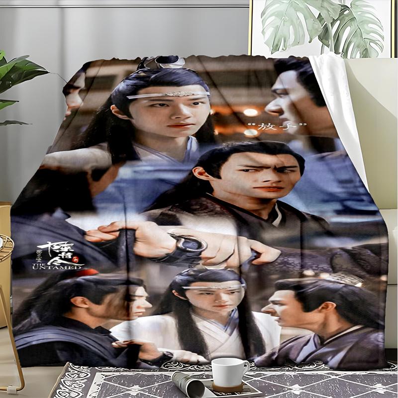 Martial Arts Scene Print Flannel Blanket, Soft Warm Lightweight Throw Blanket for living Room,Sofa Bed Camping office