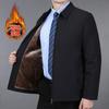New Winter Jacket Men's Middle-aged Elderly Fleece Thickened Jacket Top
