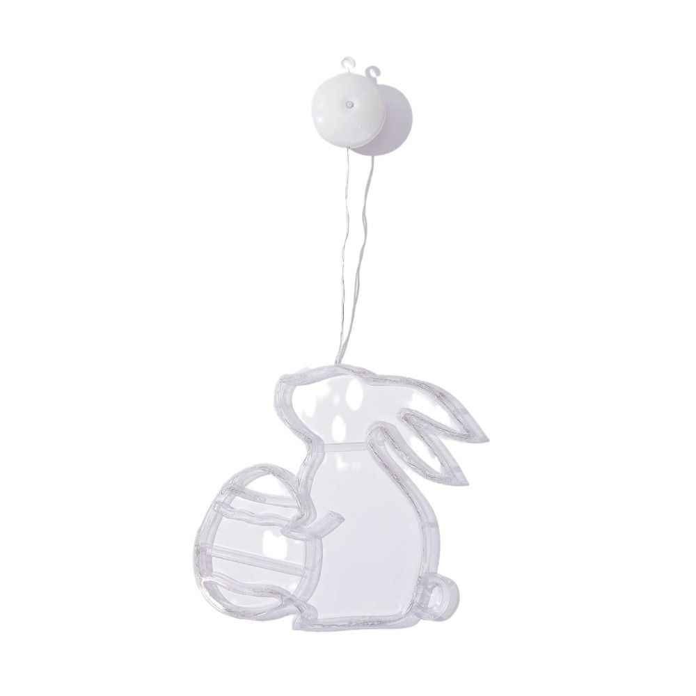 Wall Hanging Egg Suction Cup Light Plastic String Lights Cute Easter Window Lights  Indoor Home