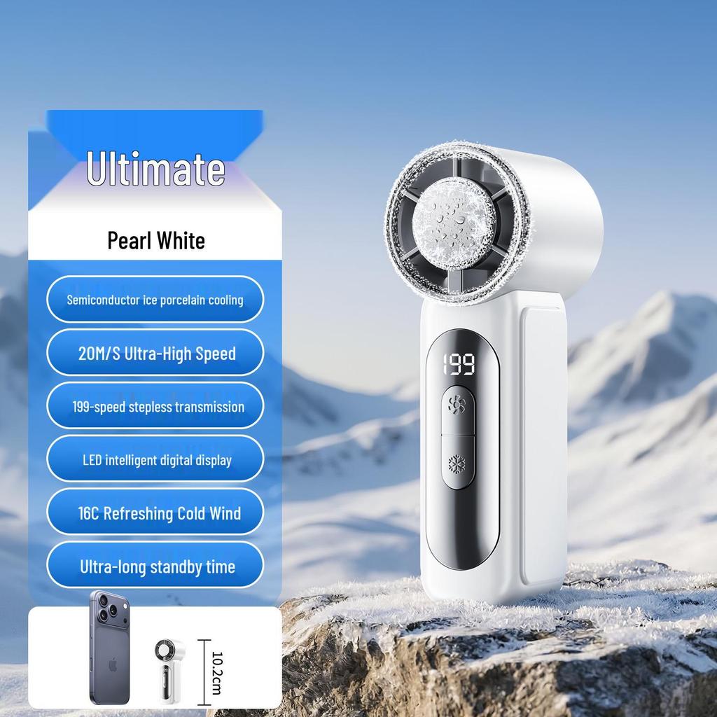 2026 USB Rechargeable Mini Handheld Fan with Long Battery Life and Ice Pack Feature