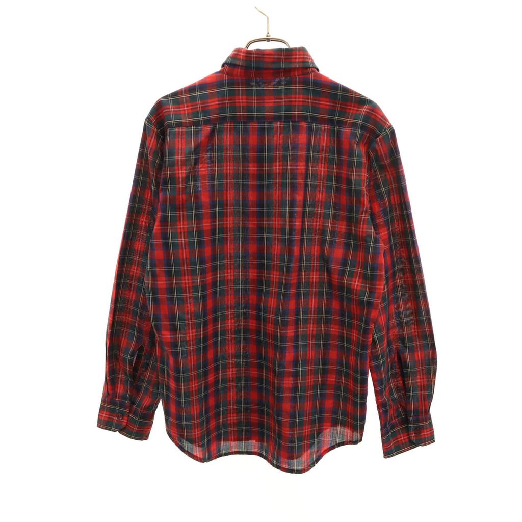 WEDGEFIELD 80s vintage Check Pattern Long sleeve shirt L Red series Men's Used