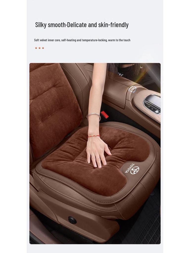 Зимние фланелевые подушки на сиденья для Toyota Crown, Land Cruiser и Vellfire - Теплые, морозостойкие