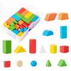 16/24/38Pcs Hot Wooden Building Blocks Set Assembled Building Blocks Baby Shape Color Early Educational Toys Gifts for Children
