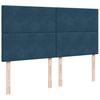 Box Spring Bed with Mattress Blue 200x200 cm Velvet