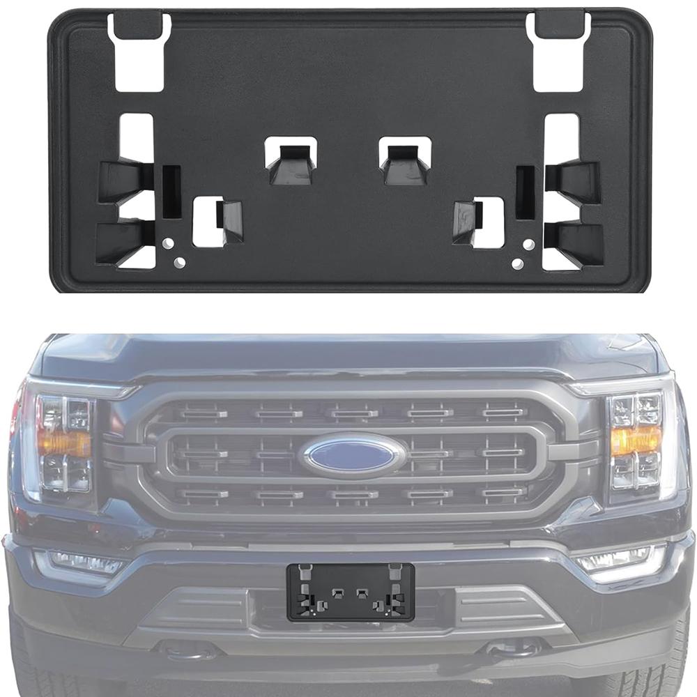 Рамка номерного знака для Ford F150 2021 2024 2024 Держатель кронштейна номерного знака переднего бампера 2.7L 3.0L 3.5L V6 ML3Z-17A385-BB