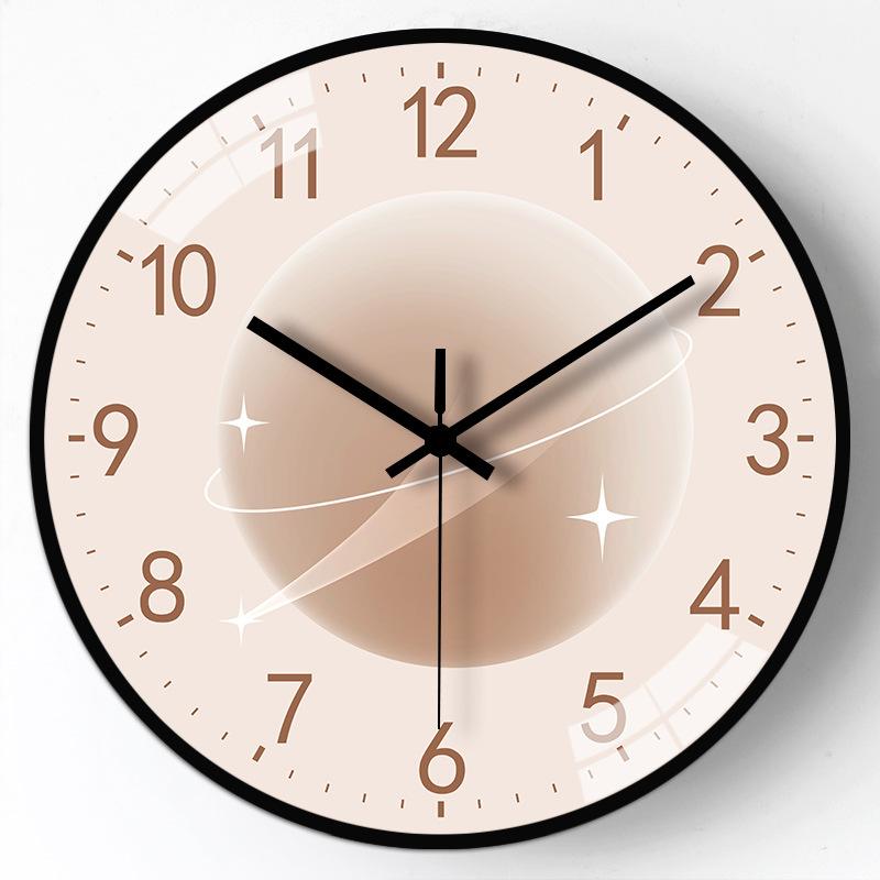 10-дюймовые 25 см часы для гостиной, для дома, без пробивания отверстий, часы-планета, настенные часы, креативные, для спальни, бесшумные часы