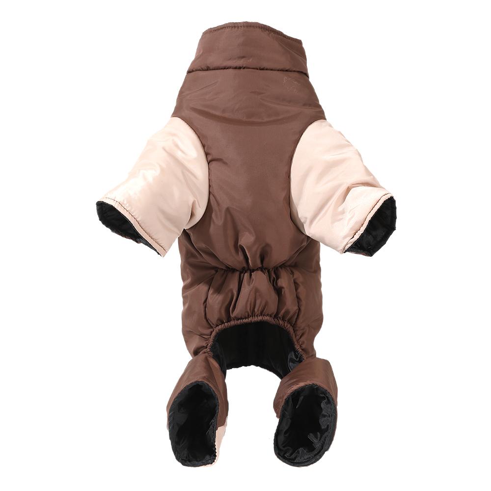 Утепленные комбинезоны для собак, зимняя ветрозащитная теплая куртка для щенков маленьких и средних собак с D-образным кольцом, эластичная, светоотражающая, одежда для чихуахуа и йоркширских собак