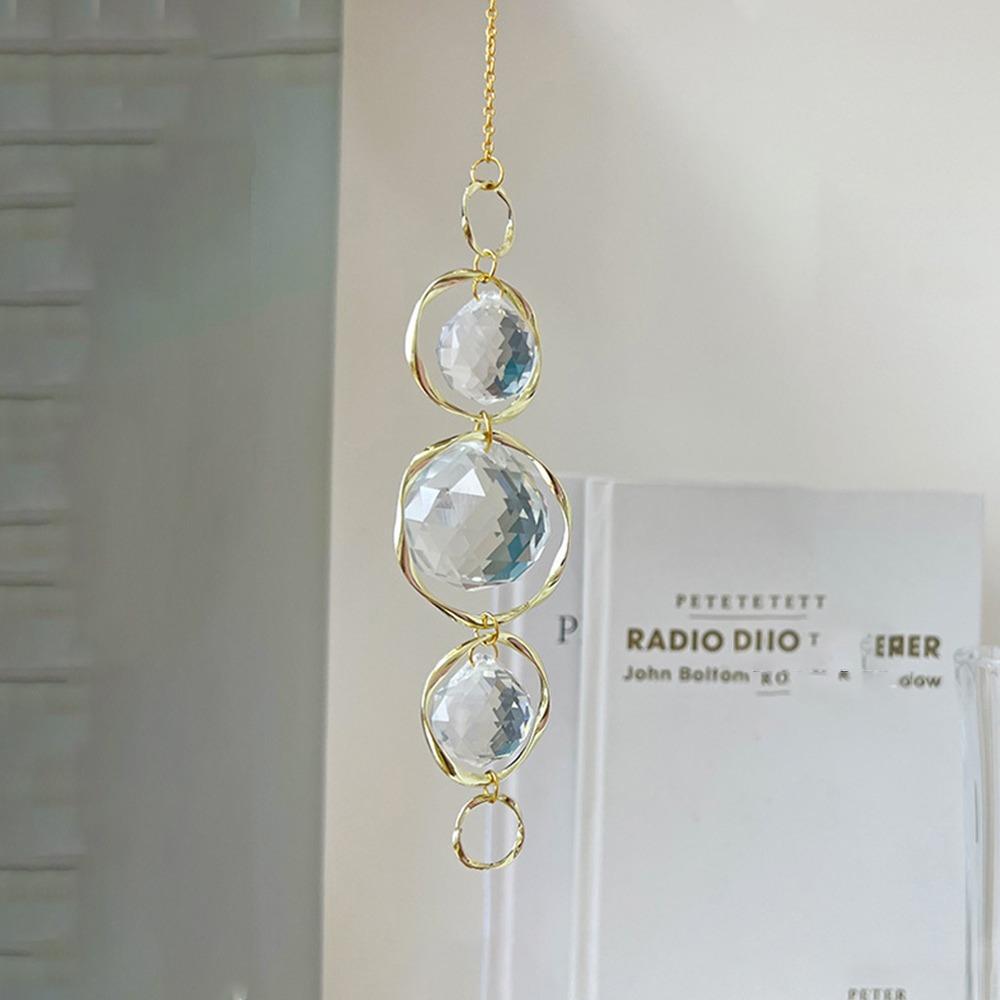 Хрустальное Стекло Ловец Солнца Золотые Серебряные Аксессуары Радужные Призмы Подвеска Украшение для Штор Подвесное Украшение Капельное Украшение