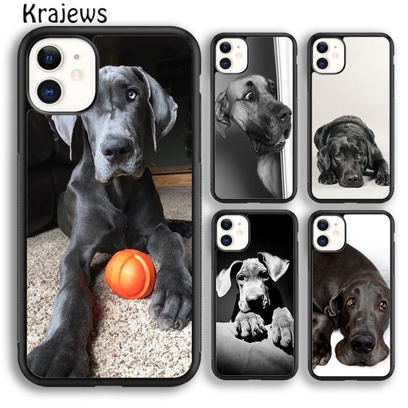 Krajews Чехол для телефона с изображением породы собак Датский дог Для iPhone 17 Air 16 15 14 plus 11 12 13 pro max чехол Ракушка Fundas