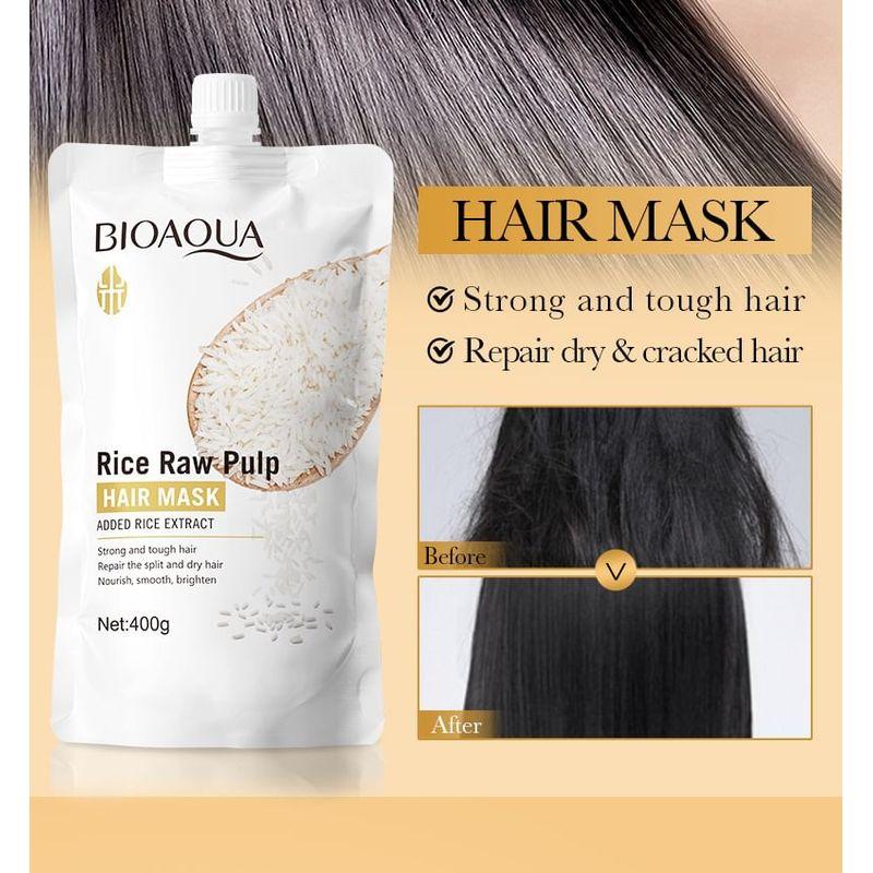 BIOAQUA - Маска для волос из сырой рисовой мякоти 400 г