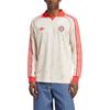 Adidas Футболка Originals FC Bayern X Originals FW24 с длинным рукавом в полоску и логотипом в стиле ретро для мужчин, красные и белые IS6507