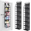 6 Shelf Over The Door Organizer Clear Pocket Hanging Pantry Nursery Shelves Wall Mount for Bathroom Sundries Closet Bedroom