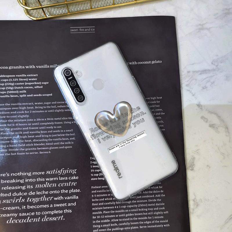 Для Realme C3 X3 Xt C11 6i X Чехол для телефона Мягкий силиконовый прозрачный серебристый чехол-накладка с изображением сердца и любви для Oppo Realme 5 6 X50 X2 Pro