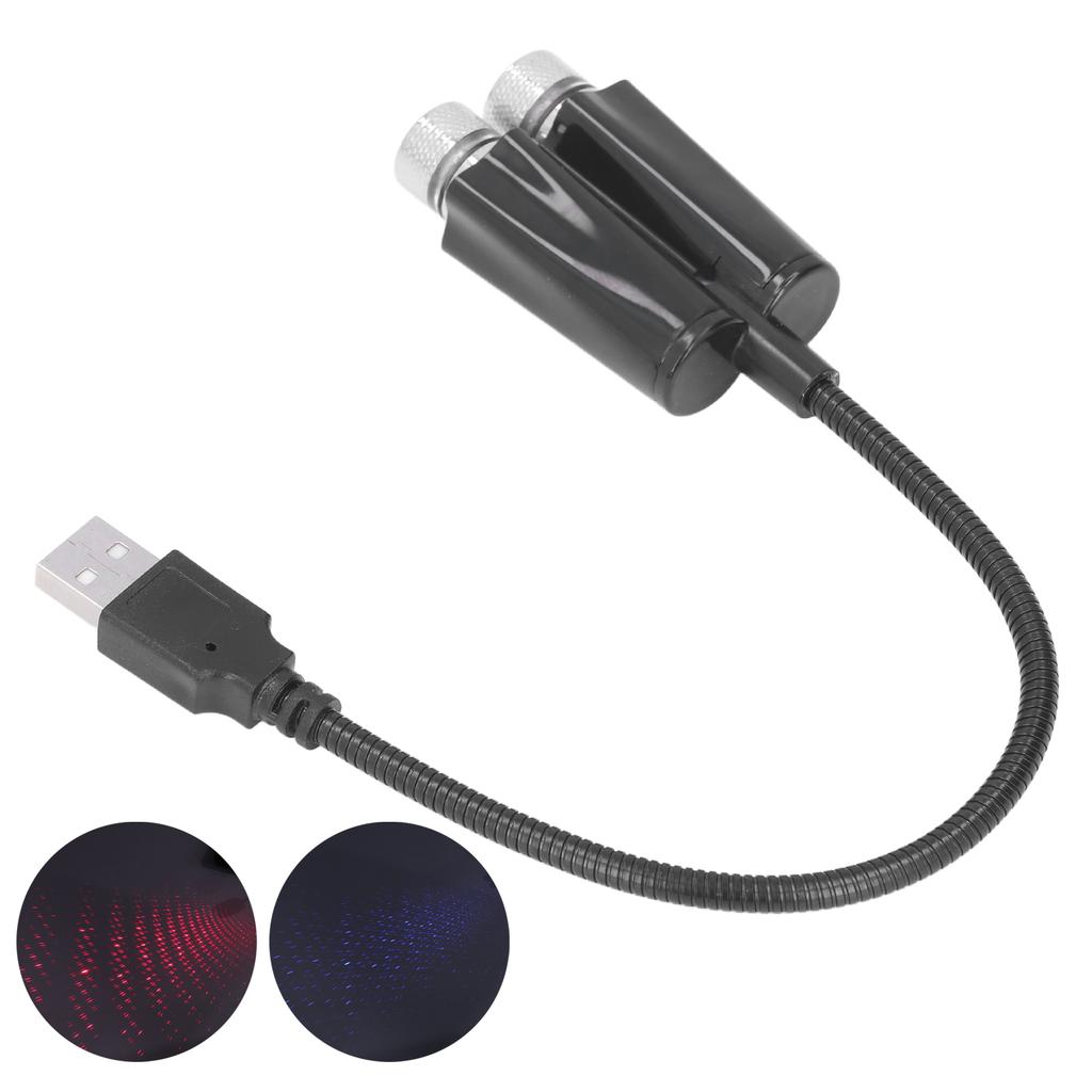 Автомобильный USB Проектор Подсветки Красный Синий Подсветки Подключи и Играй Свободный Изгиб Гибкий Без Голосового Управления