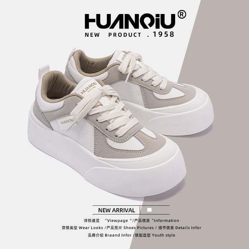 Global versatile niche platform shoes women's ZHQ68210 spring new retro Hong Kong style women's shoes trendy casual board shoes