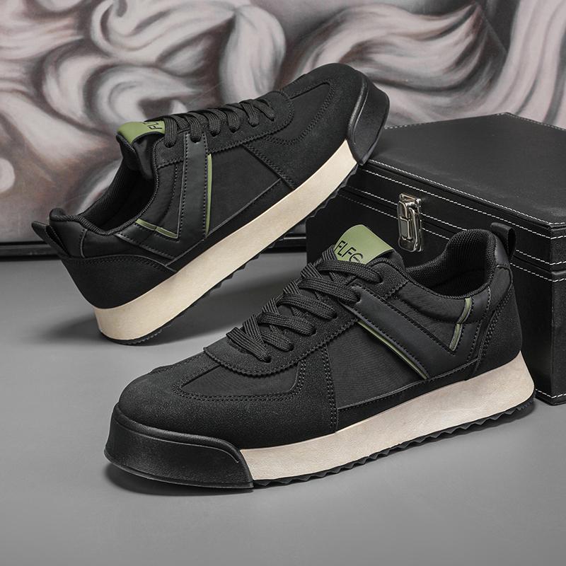 Casual Sports Shoes Men Increased Leather Casual Shoes Board Shoes High Quality Outdoor Chunky Sneakers British Style