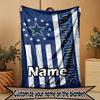 Custom Name Personalized Dallas Cowboys Print Blanket, Home Decor, Bedroom, Sofa, Camping, Couch, Gifts for Birthday ChristmasEnthusiasts