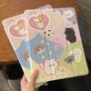 For iPad Pro12.9 Pro 11 2022/21New Cute Cat Sticker Silicone Full Cover Flat Protective Case Air Bag Tri-fold Air4/510.9 Air3 10.5 With Pencil Holder