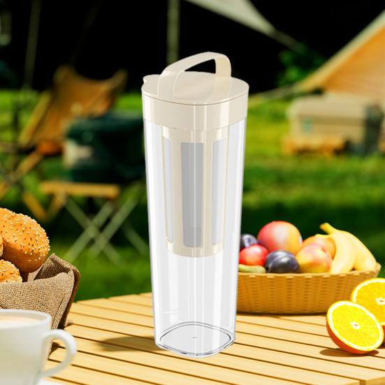 1100ml Cold Extraction Pot Cold Brew Coffee Maker Pitcher with Removable Filter Tea Infuser Spout Leak-proof Brewing Kettle for Restaurant Kitchen