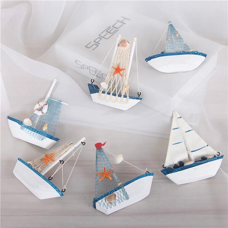 Mediterranean Beautiful Ornaments Creative Sailing Model Decoration Resin Craft Home Decoration