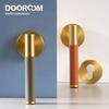 Dooroom Латунь Кожа Ручка-рычаг дверная Замок Комплект Современный Легкая Роскошь Разные Цвета Внутренний Спальня Ванная Комната Дерево Заглушка Ручки