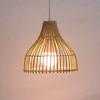 Pendant Light Rattan Weave Chandelier Rattan Boho Bamboo 24CM Lampshade Vintage Ceiling Lamp Decoration Ceiling Light for Home