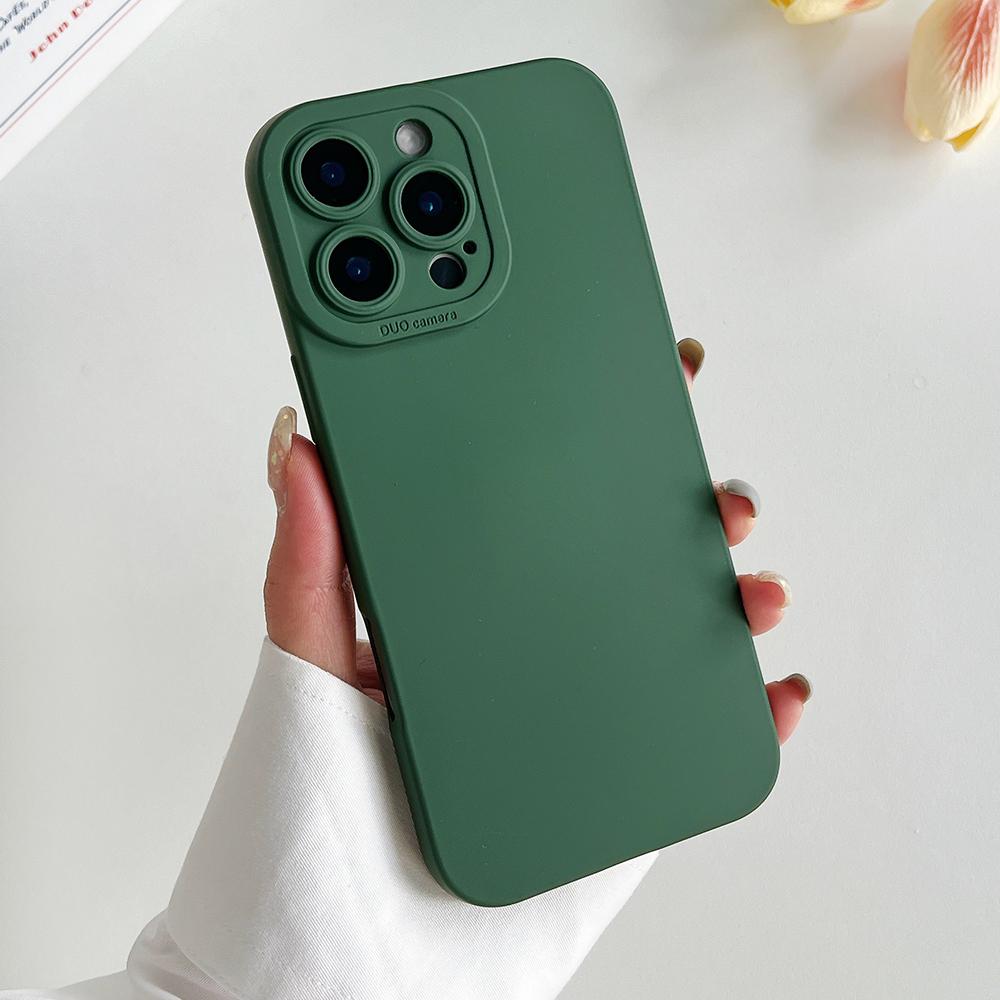 Titanium gray fine hole liquid silicone phone case for For Iphone 16 15 14 13 12 11 Pro Max Plus full shockproof soft bumper cover