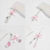 Fashion Sweet Y2K Girls Ribbon Bow Beaded Keychain Alloy Love Heart Star Rabbit Strawberry Pendant Pearls Glass Beads Chains Jewelry Accessories