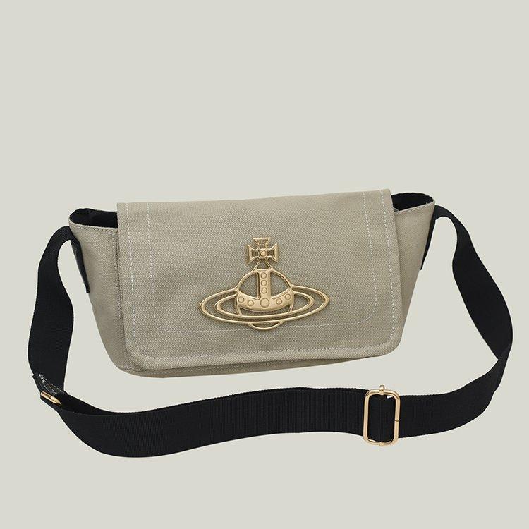 Vintage Bags Bags Queen Mother West Bags 2025 New Saturn Big Logo Canvas Bag One-shoulder Crossbody Women's Bag