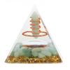 Orgonite Pyramid Crystal Energy Generator 6cm Stone Copper Handmade Pyramid Decor for Positive