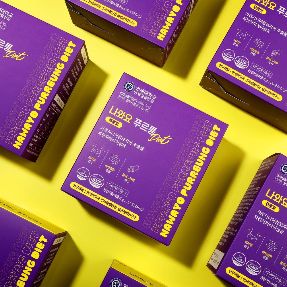 Yshealthd здесь Диета Purung 6 коробок Вкус сока пурунг, мягкое опорожнение кишечника, снижение жировых отложений, сокращение углеводов