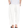 GMXIA Men's Cotton Moharen Pants Drawstring Casual Capri Pants Light Loose Beach Yoga Belt Mouth
