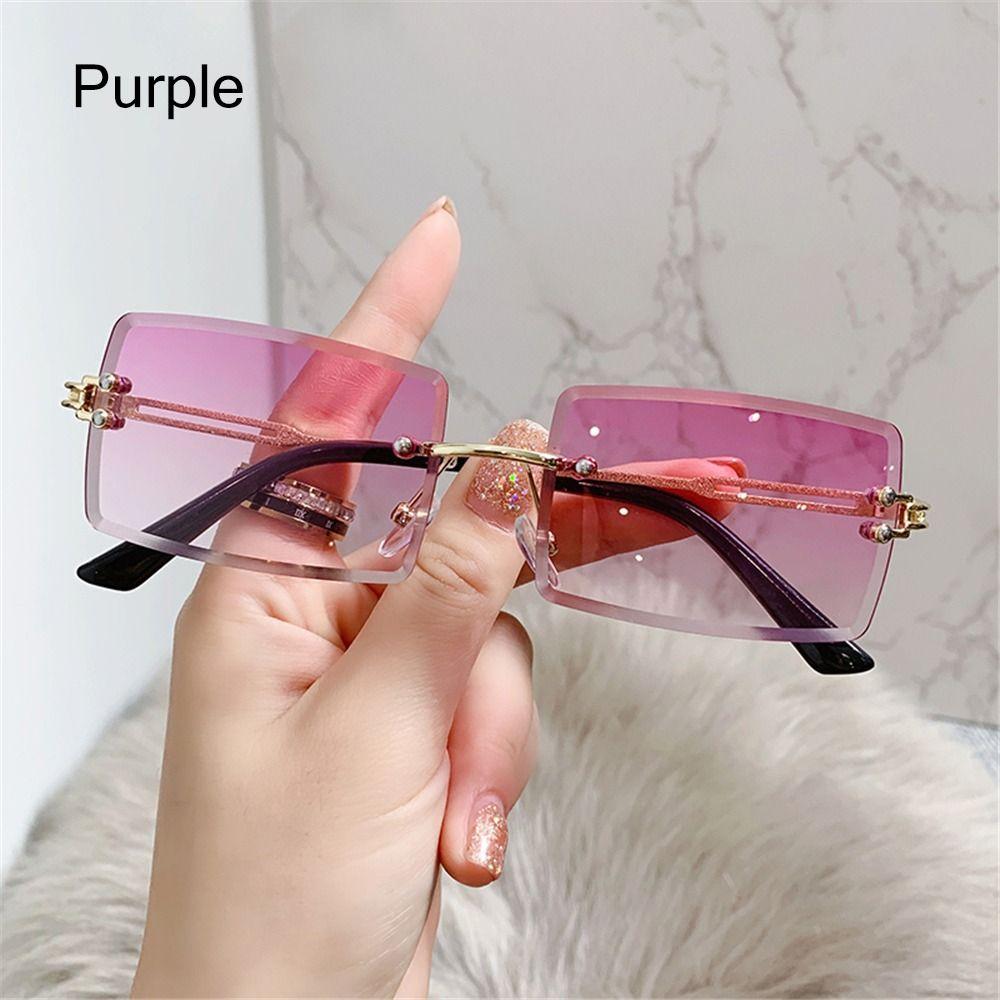 Frame Eyewear Sunglasses for Women Frameless Sunglasses Vintage Sunglasses Rectangle Sunglasses