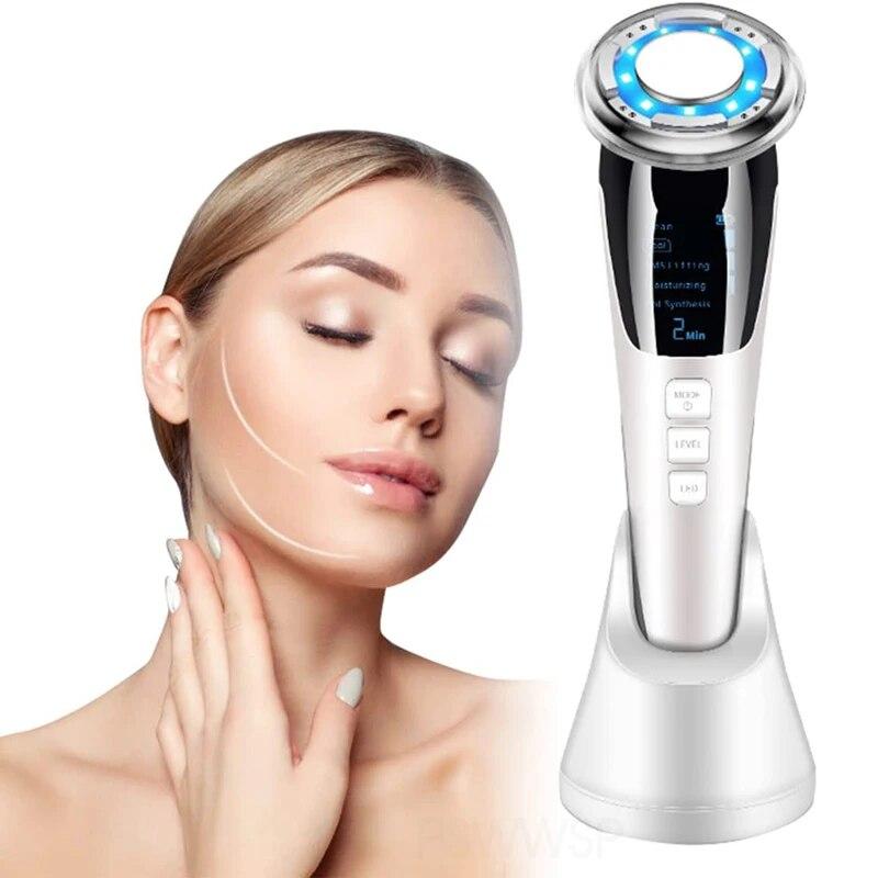 EMS Facial Massager Micro Current Face Lifting Device Skin Tighten Machine Wrinkle Removal Hot Cool Face Skin Care Beauty Device