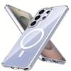 Для Magsafe Магнитные Чехлы для Телефонов Для Samsung S26 Ultra S24 Plus S23 S22 S25 Ultra Беспроводная Зарядка Прозрачная Защитная Крышка