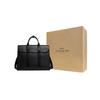 Coach Gotham 39 Портфель из кожи с тиснением под крокодила и гладкой телячьей кожи для ноутбука Большой мужской портфель Черный C5318-JIBLK