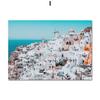 Santorini Aegean Town Scandinavia Flowers Sea NordicPosters Wall Art Canvas Painting  And Prints Pictures For Living Room Decor